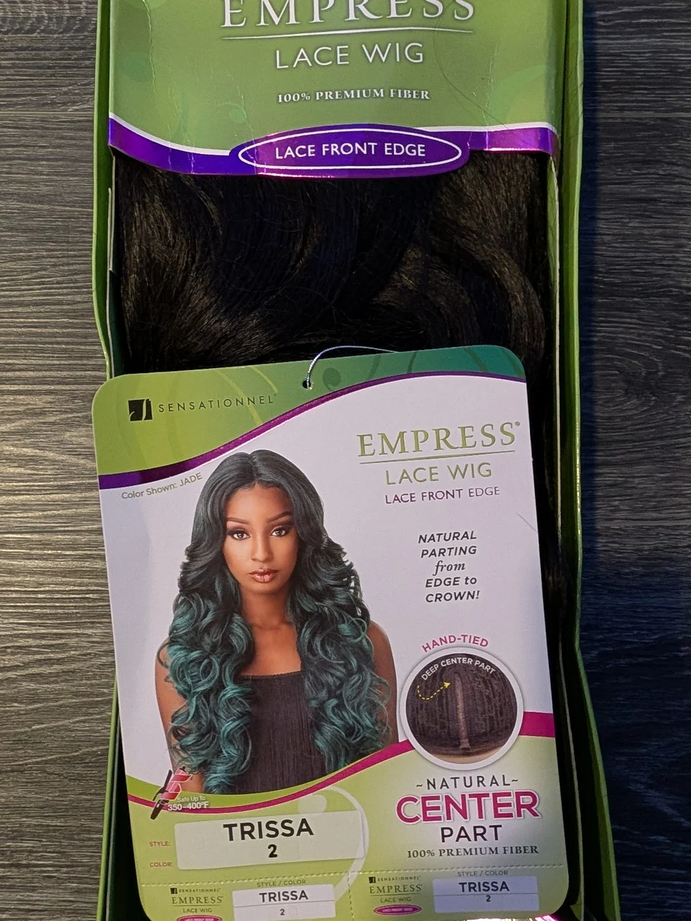 Sensationnel Empress Natural Center Part Synthetic Lace Front Edge Wig TRISSA